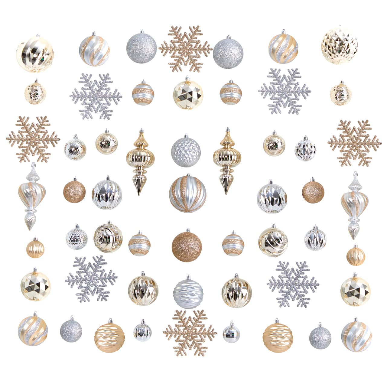 81ct. Holiday Deluxe Shatterproof Christmas Tree Ornament Box Set